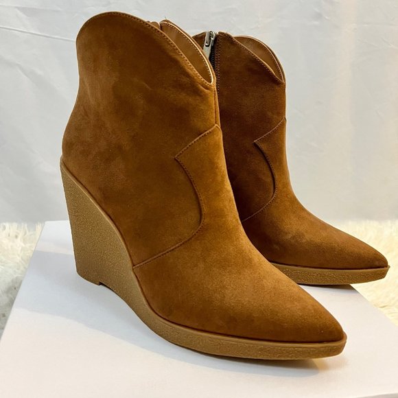 Jessica Simpson Shoes - Jessica Simpson Crais Bootie Wedge Size 8 Brown NEW!